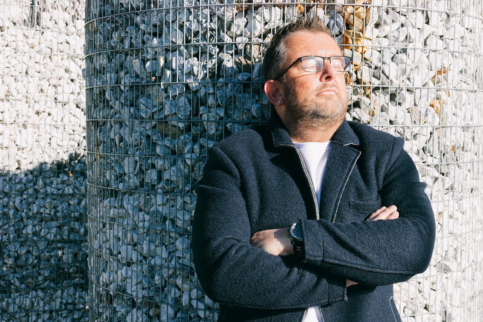 Mario Oberstrass beim Genießen der Sonne